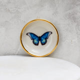 Blue Morpho Butterfly Trinket Dish