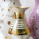 One of a Kind Gold Striped Vase