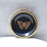 Golden Black Butterfly Trinket Dish