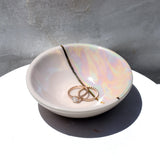 Dipped Iridescent Trinket Bowl