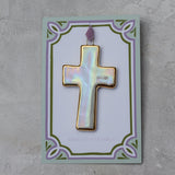 Iridescent Cross Ornament