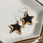 Black Stars are Bright Earrings - Apricity Ceramics