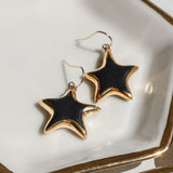 Black Stars are Bright Earrings - Apricity Ceramics