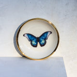 Blue Morpho Butterfly Trinket Dish - Apricity Ceramics