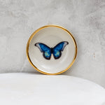 Blue Morpho Butterfly Trinket Dish - Apricity Ceramics