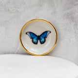 Blue Morpho Butterfly Trinket Dish - Apricity Ceramics