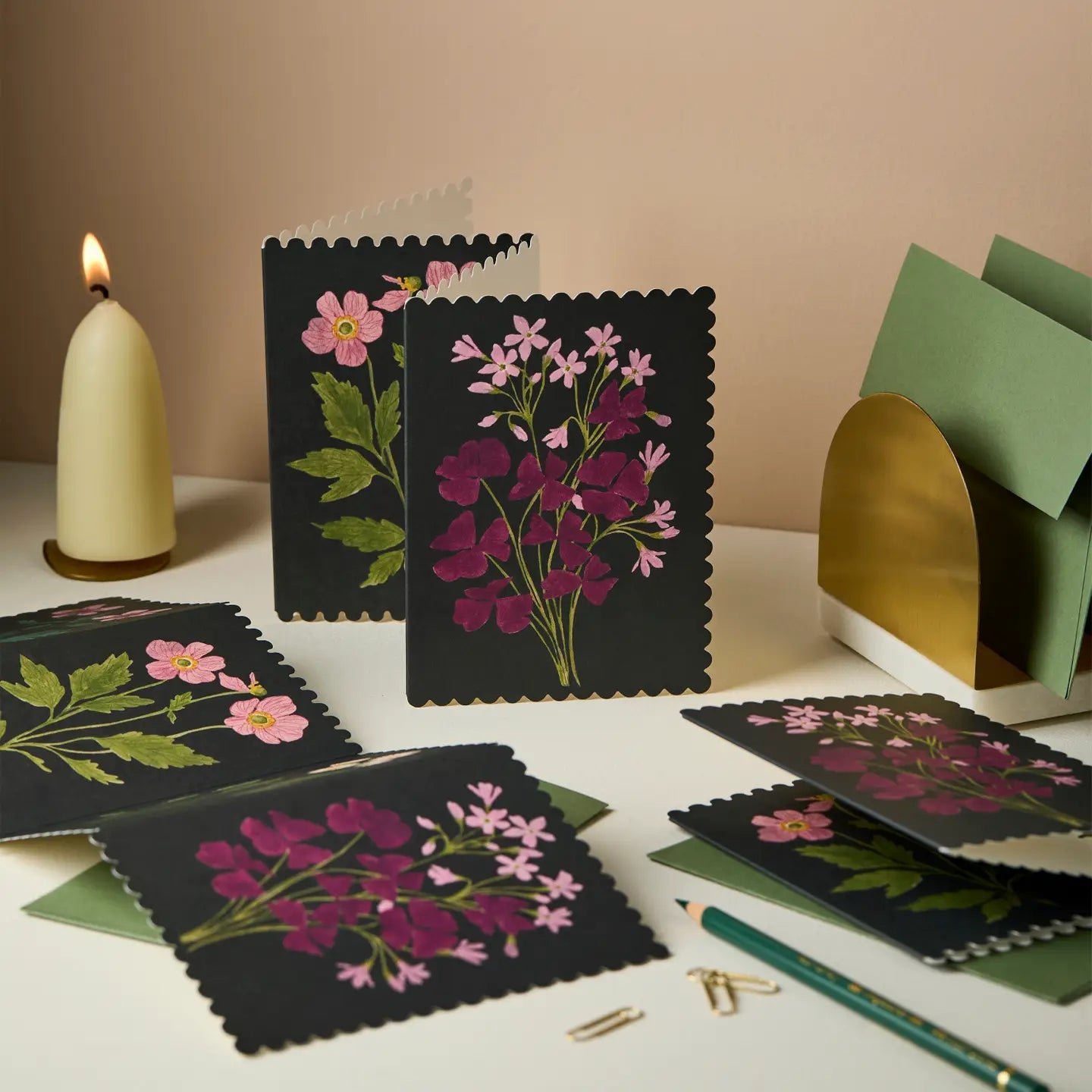 Botanical Concertina Card - Apricity Ceramics