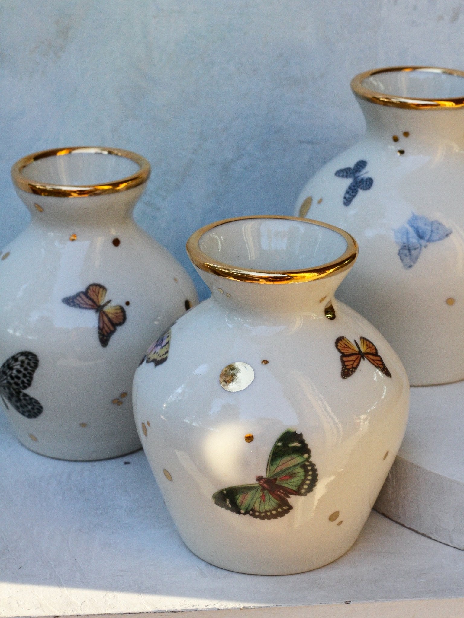 Butterfly Garden Bud Vase - Apricity Ceramics