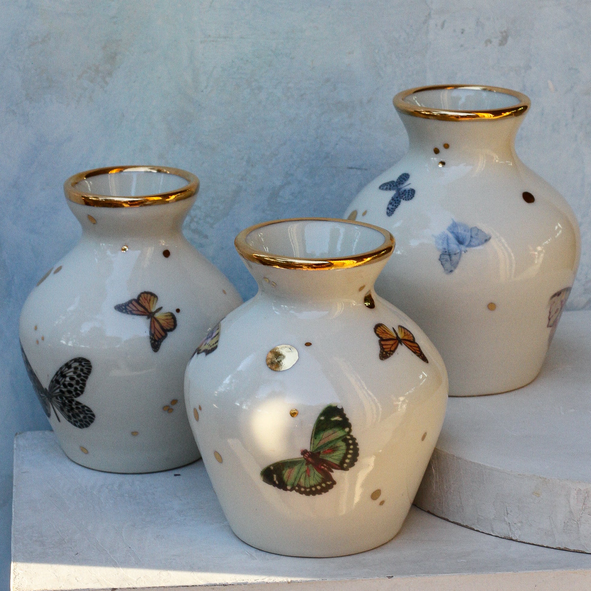 Butterfly Garden Bud Vase - Apricity Ceramics