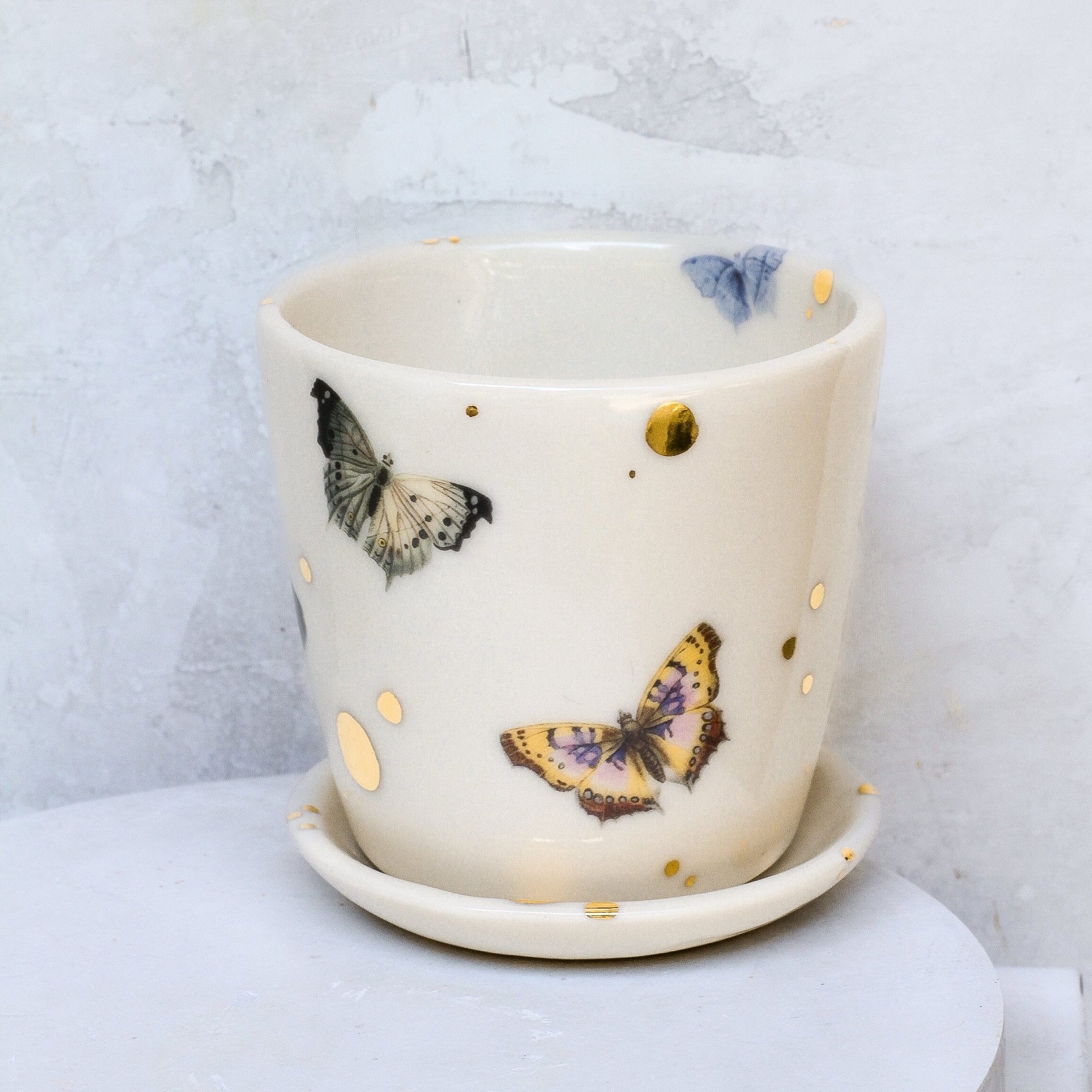 Butterfly Garden Medium Planter - Apricity Ceramics