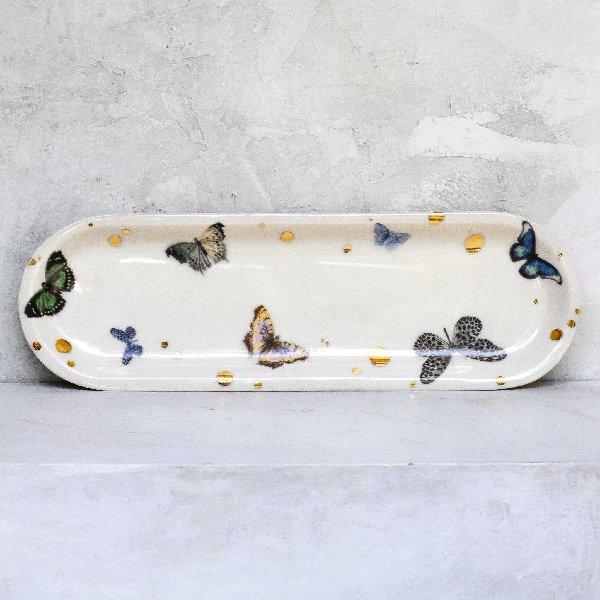 Butterfly Garden Trinket Tray - Apricity Ceramics