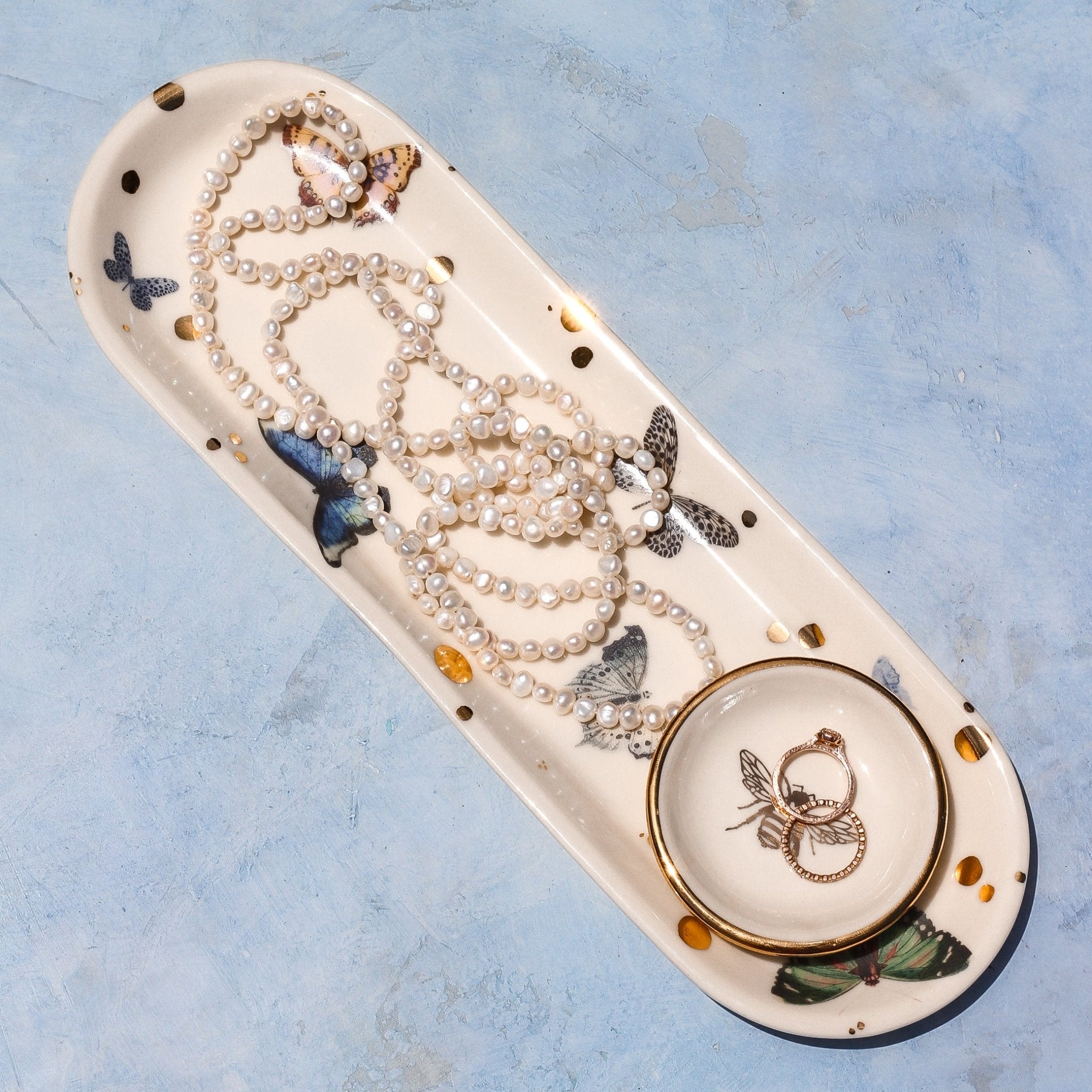 Butterfly Garden Trinket Tray - Apricity Ceramics