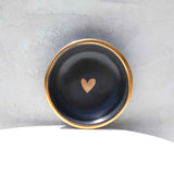 Charcoal Heart Trinket Dish - Apricity Ceramics