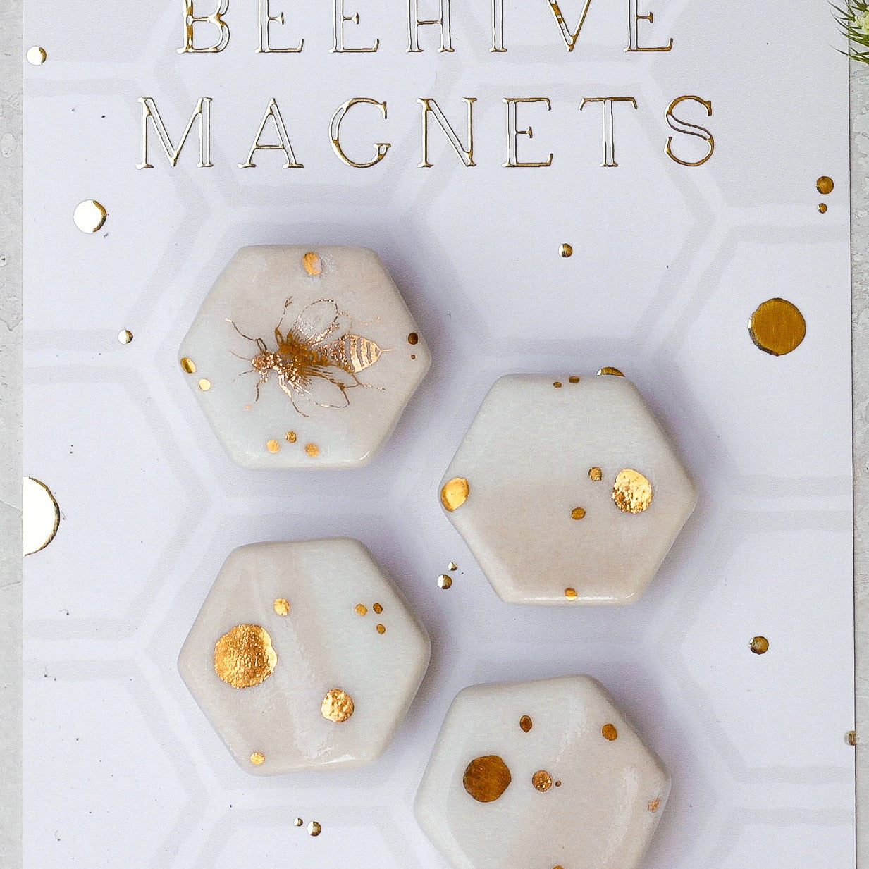 Drops of Honey Bee Magnets - Apricity Ceramics