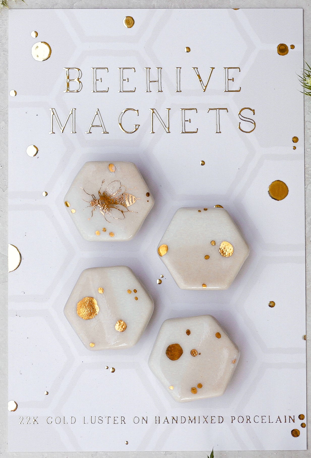 Drops of Honey Bee Magnets - Apricity Ceramics