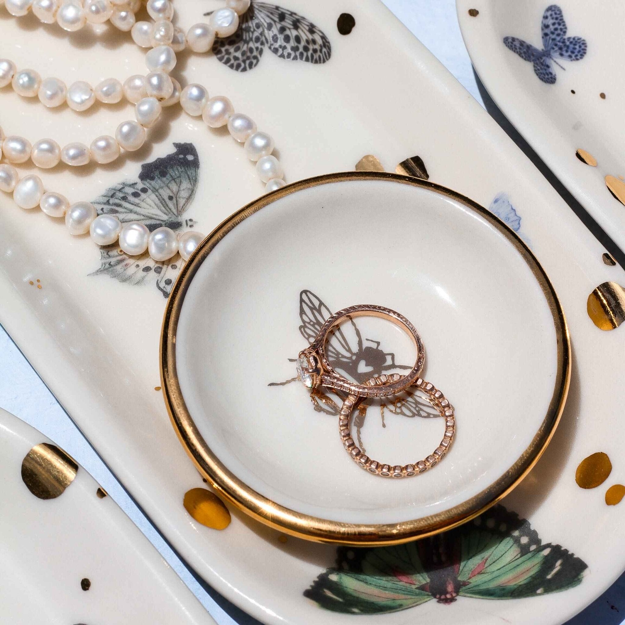 Golden Bee Trinket Dish - Apricity Ceramics