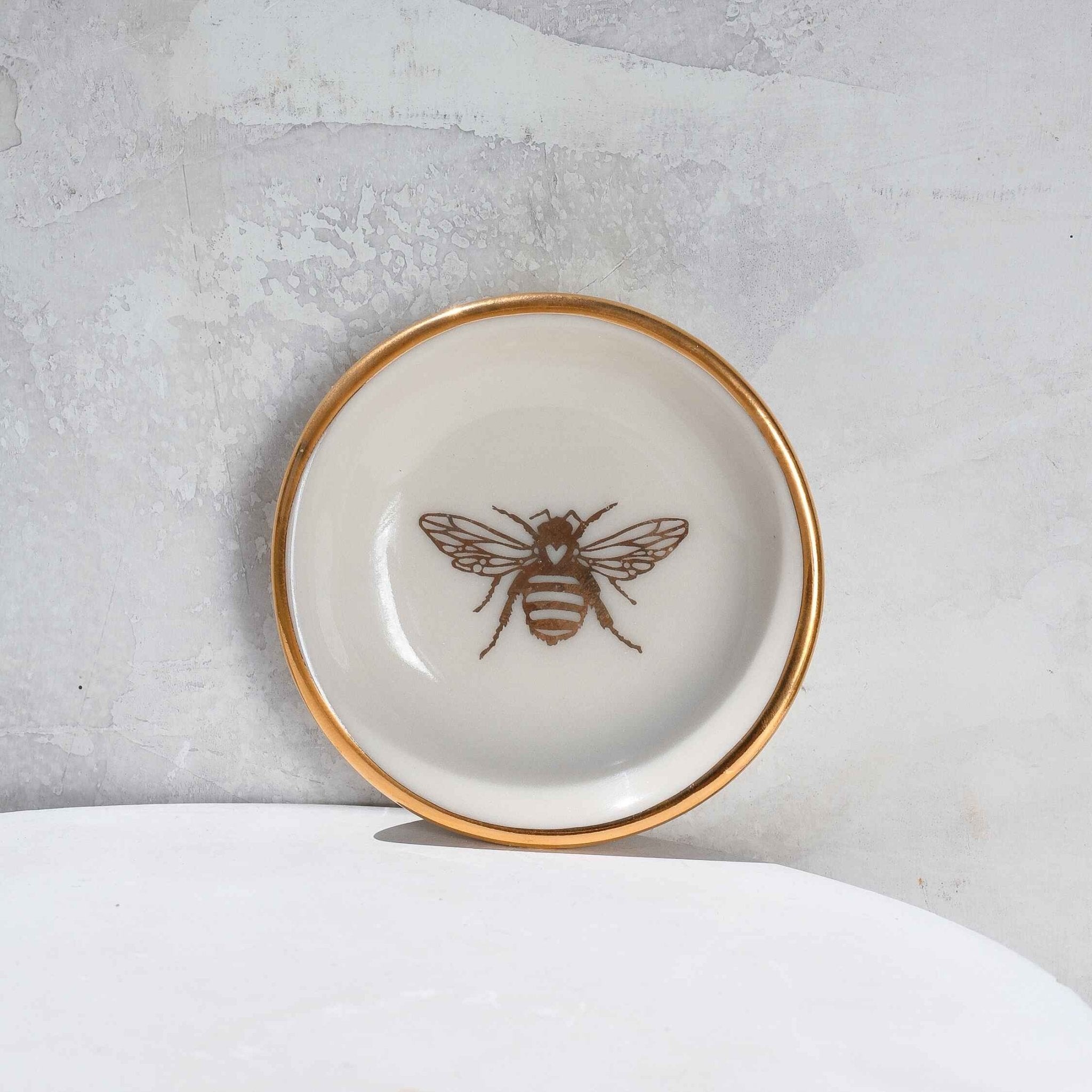 Golden Bee Trinket Dish - Apricity Ceramics