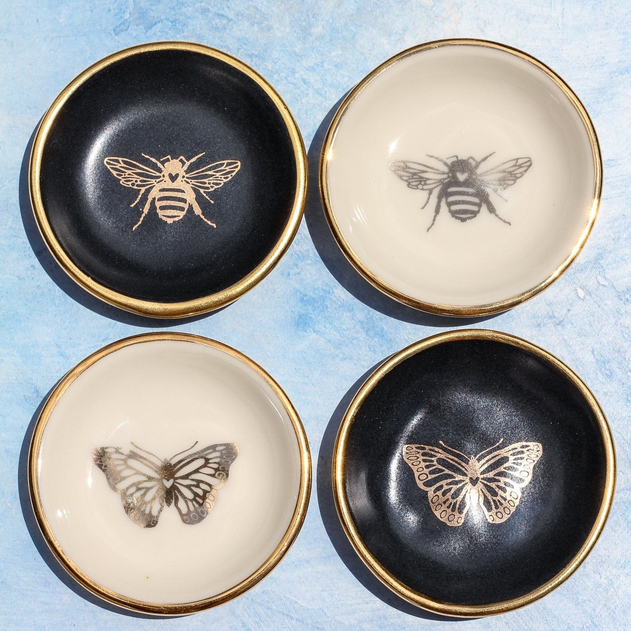Golden Bee Trinket Dish - Apricity Ceramics
