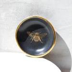 Golden Black Bee Trinket Dish - Apricity Ceramics