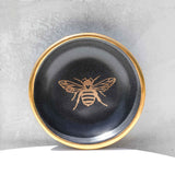 Golden Black Bee Trinket Dish - Apricity Ceramics