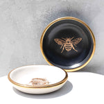 Golden Black Bee Trinket Dish - Apricity Ceramics