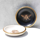 Golden Black Bee Trinket Dish - Apricity Ceramics