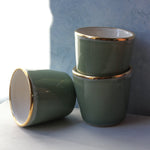 Green or Pink Espresso Cup / Shot Glass - Apricity Ceramics