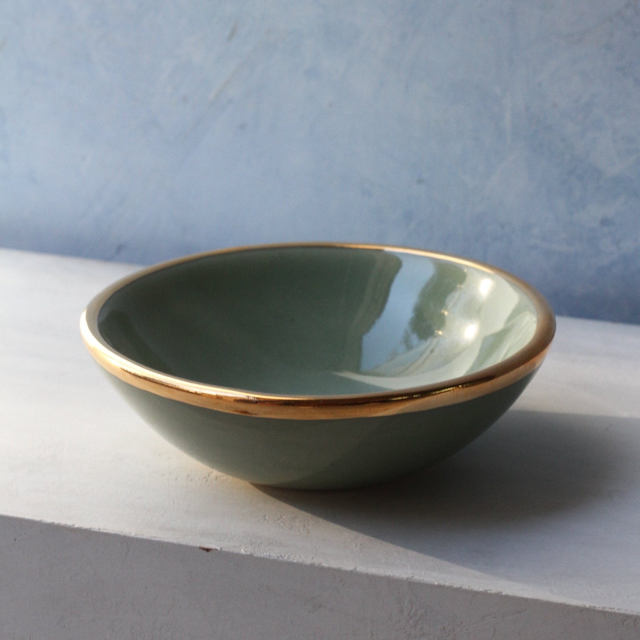 Green Trinket Bowl - Apricity Ceramics