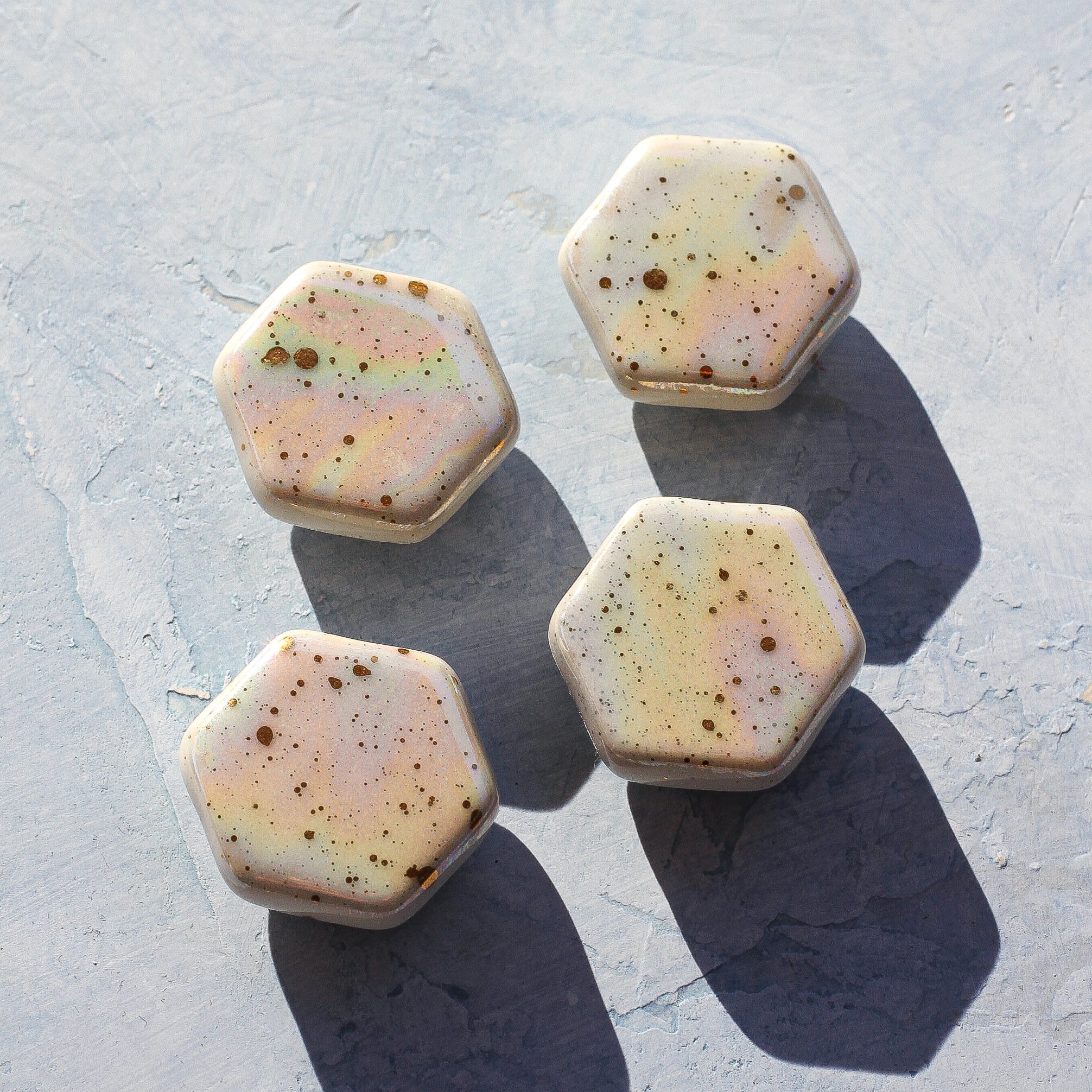 Iridescent Honeycomb Magnets - Apricity Ceramics
