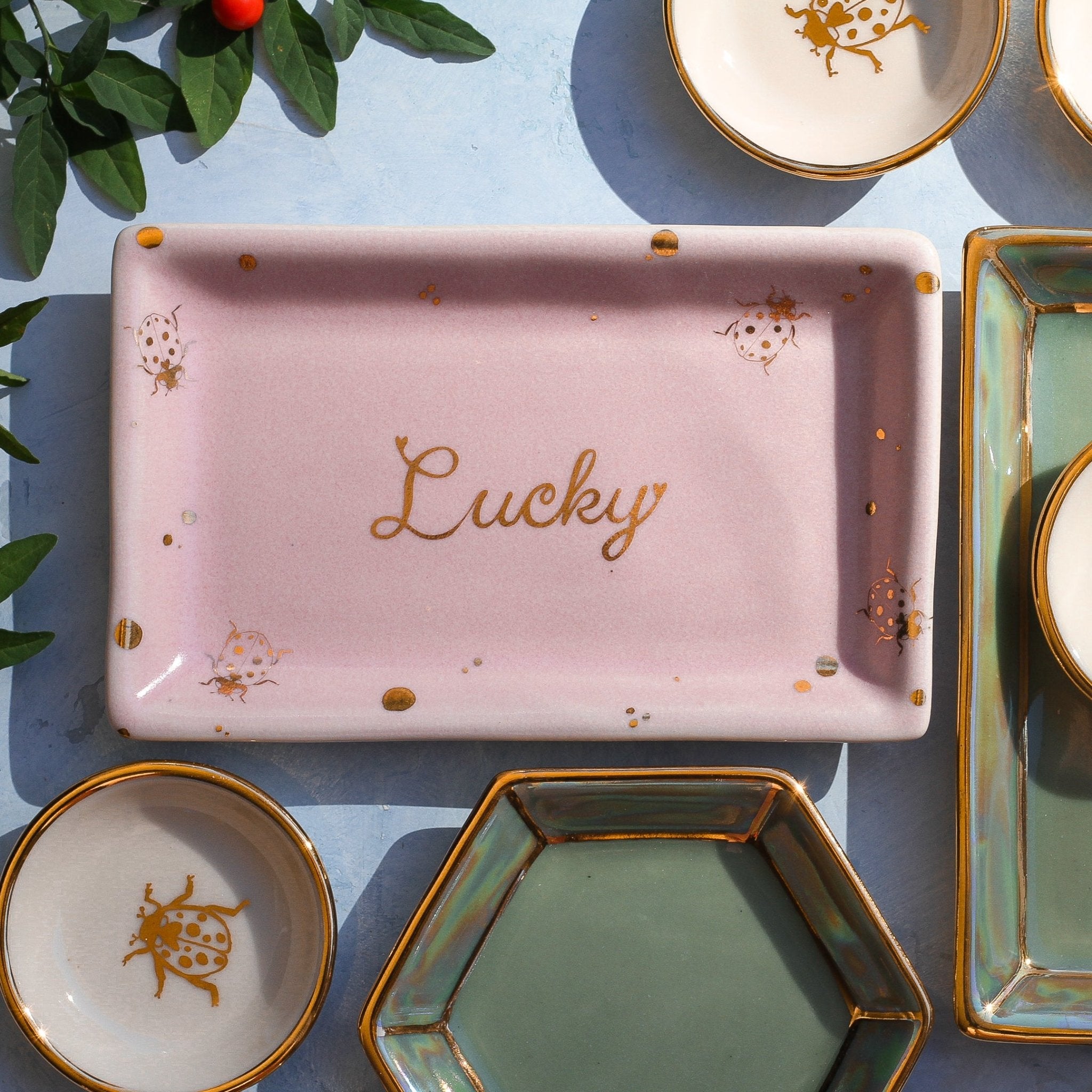 Lucky Ladybug Trinket Tray - Apricity Ceramics