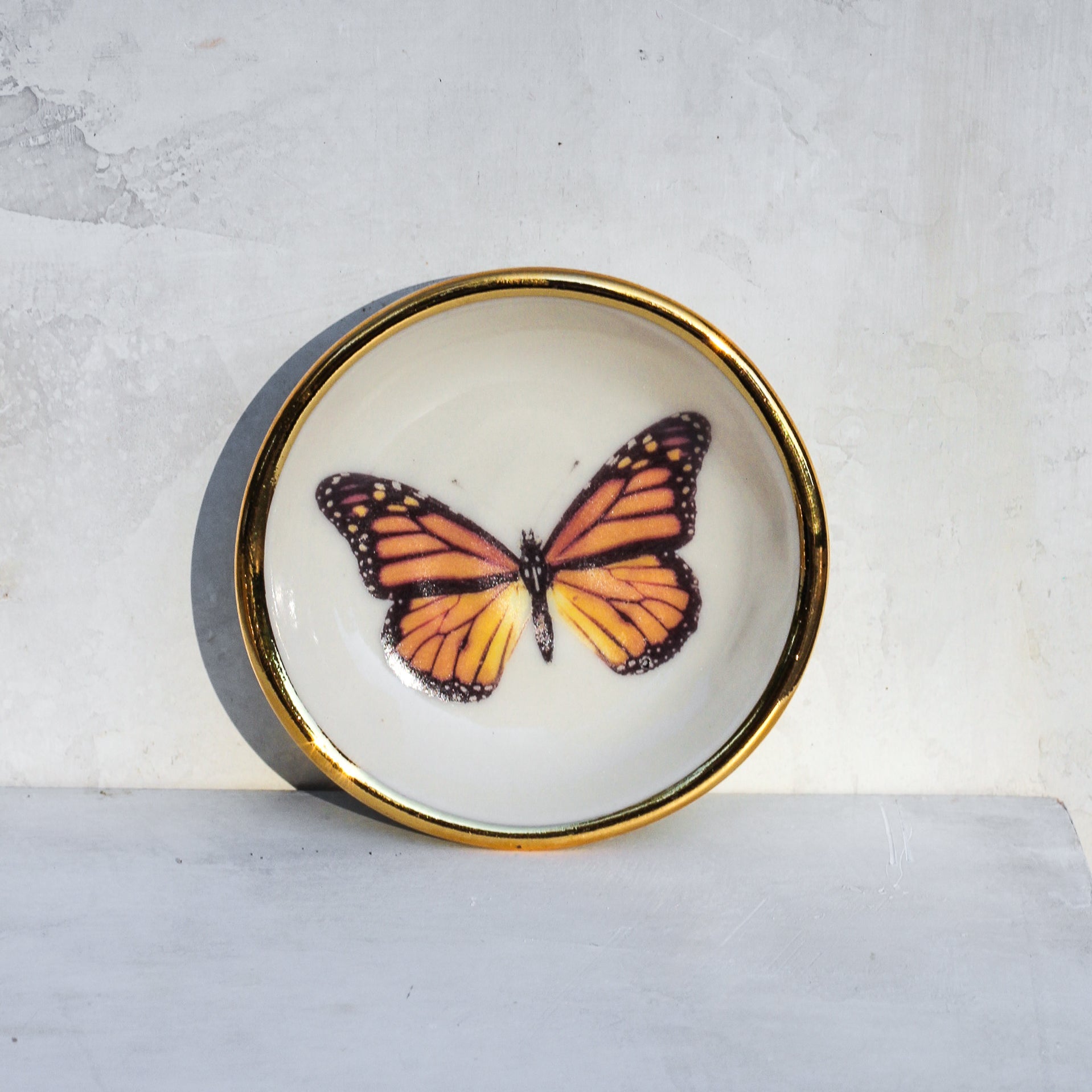 Monarch Butterfly Trinket Dish - Apricity Ceramics