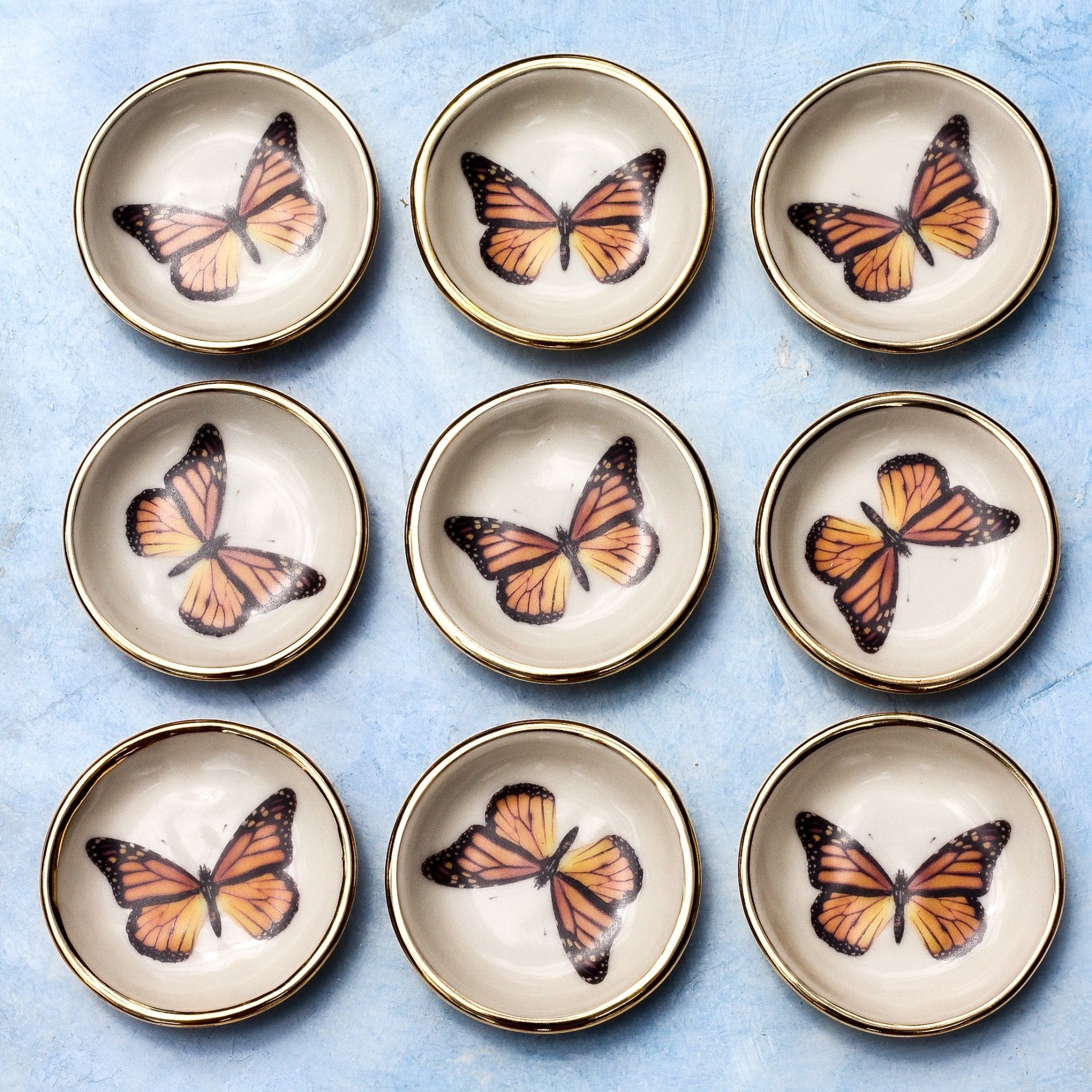 Monarch Butterfly Trinket Dish - Apricity Ceramics