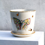 Mother of Pearl Butterfly Medium Planter - Apricity Ceramics