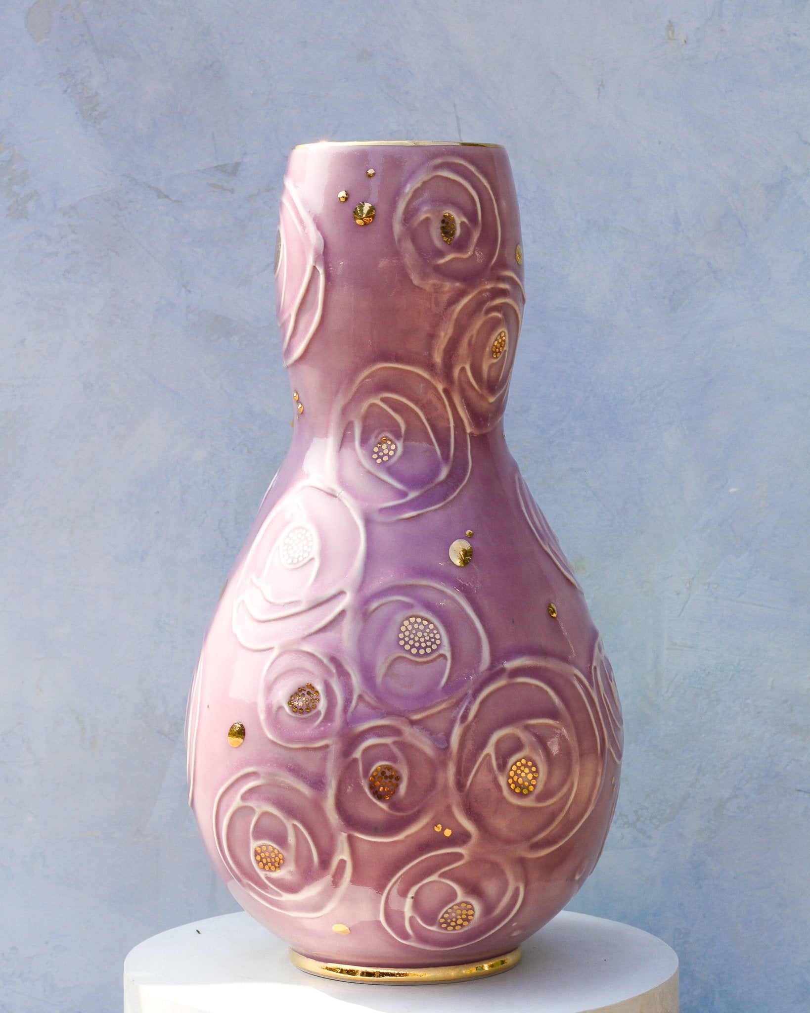 One of a Kind Purple Rosie Vase - Apricity Ceramics