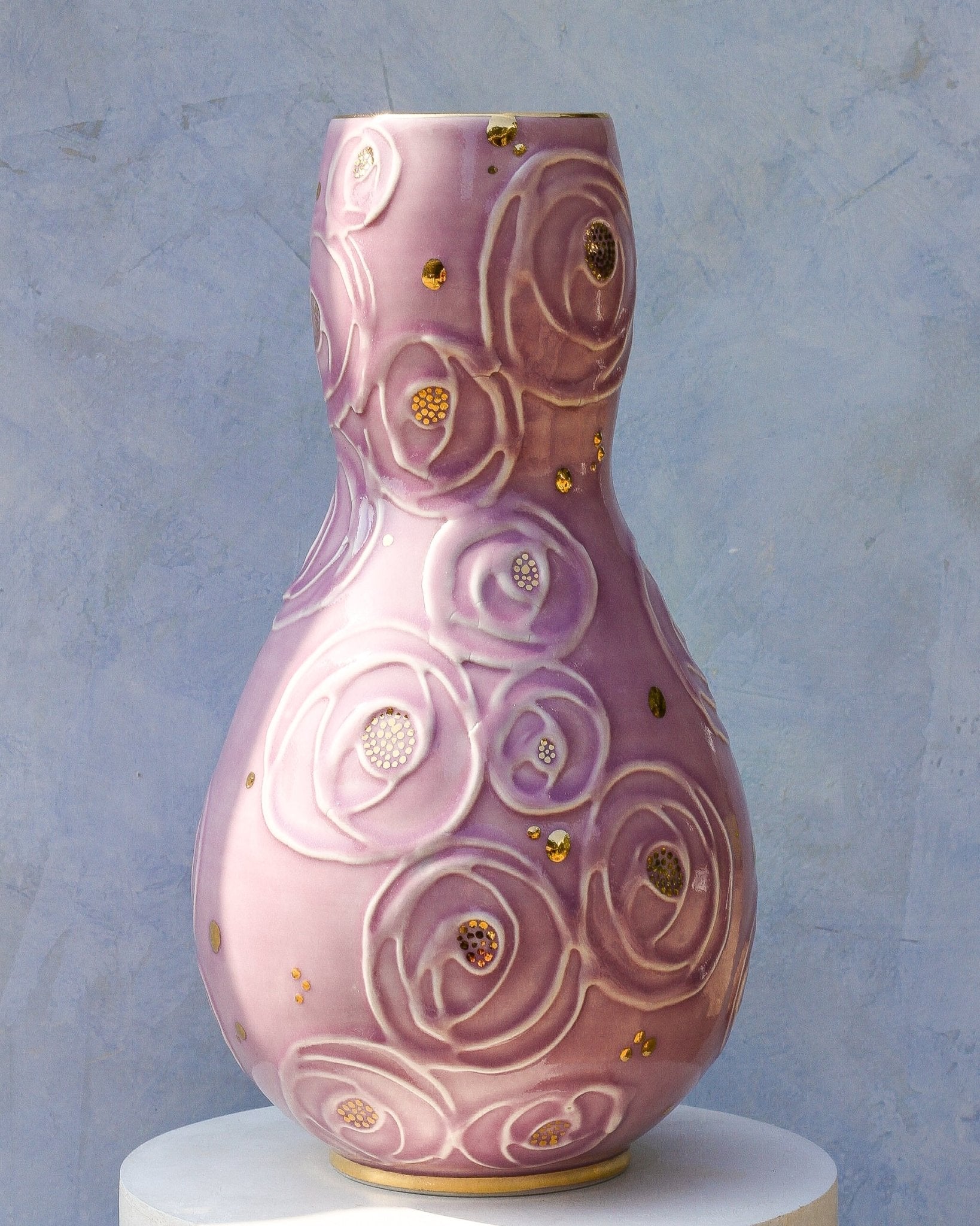 One of a Kind Purple Rosie Vase - Apricity Ceramics