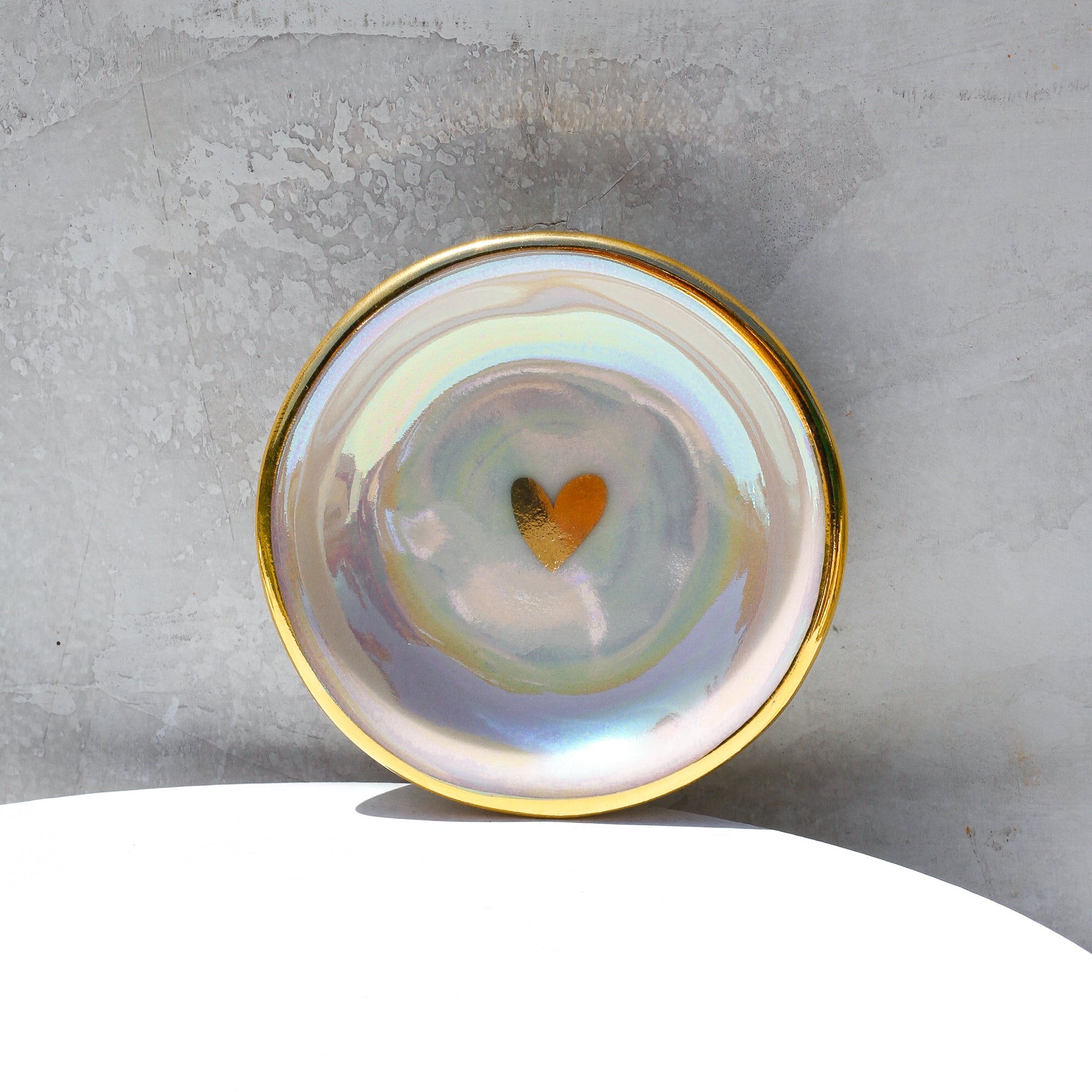 Opal Heart Trinket Dish - Apricity Ceramics