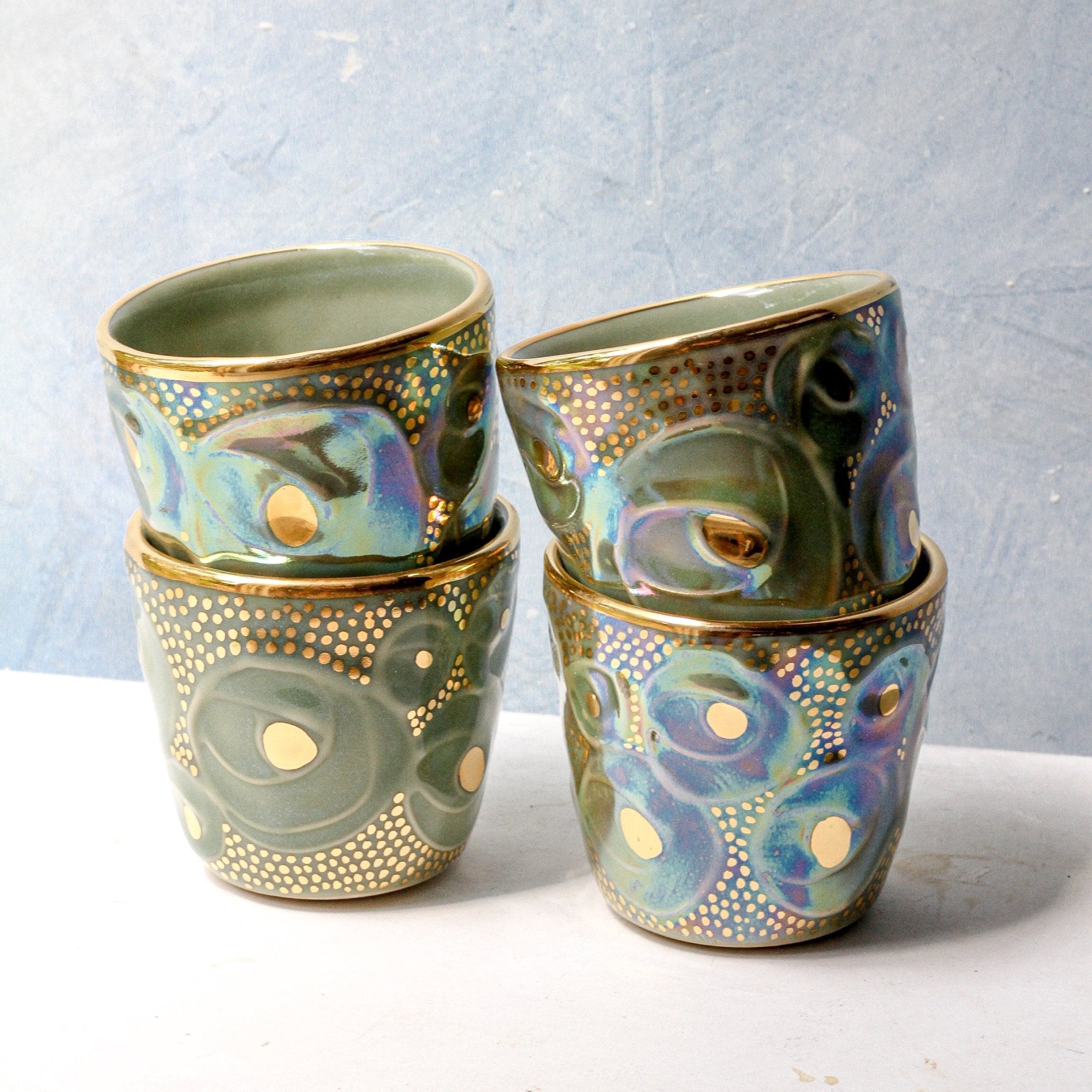 Rosie Bouquet Shot Glass/Espresso Cup - Apricity Ceramics