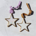 Star Ornament with Gold Border - Apricity Ceramics