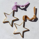 Star Ornament with Gold Border - Apricity Ceramics