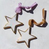 Star Ornament with Gold Border - Apricity Ceramics