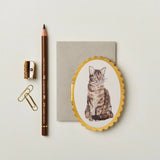 Tabby Cat Mini Card - Apricity Ceramics