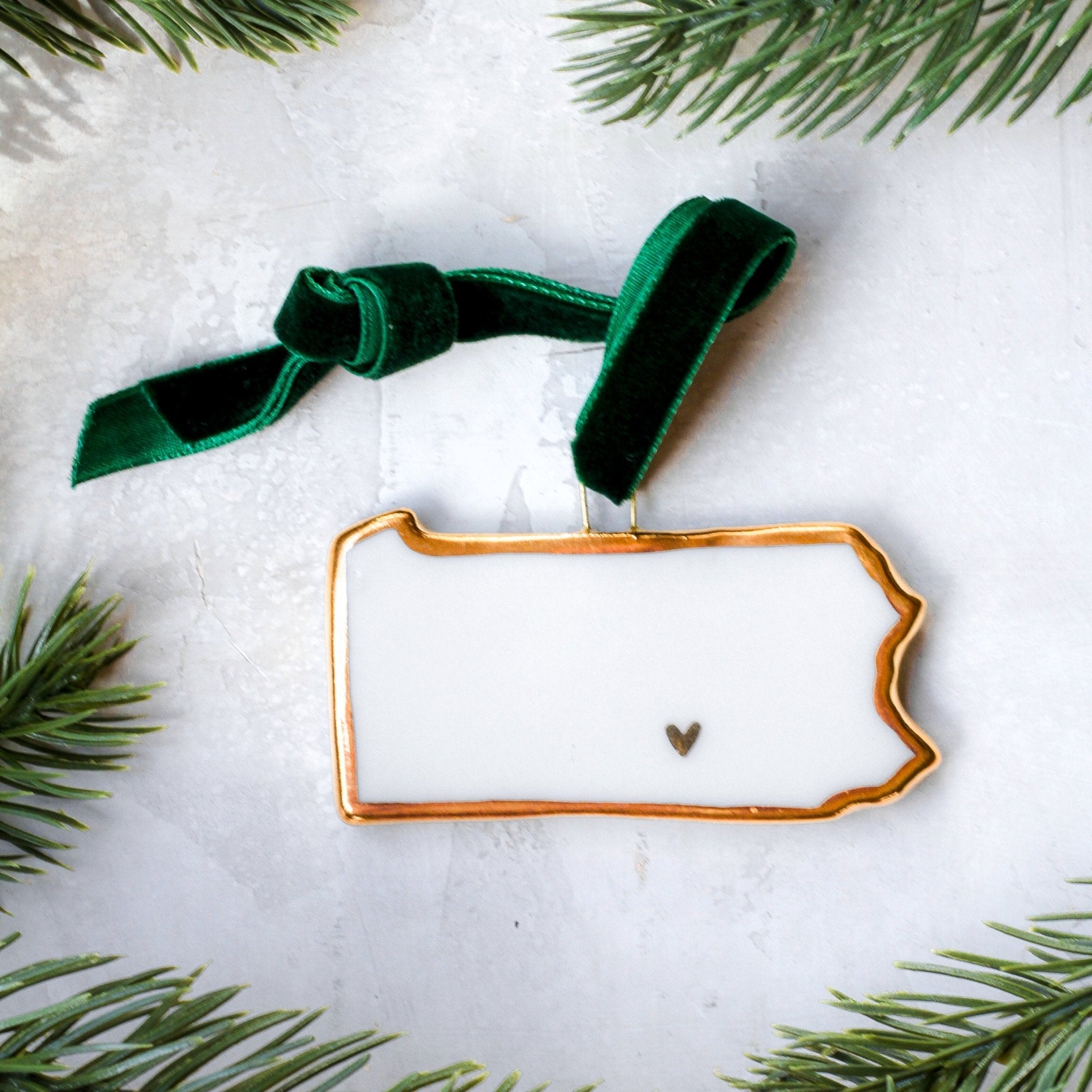 USA State Ornament - Apricity Ceramics