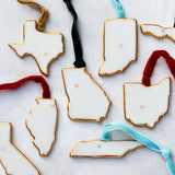 USA State Ornament - Apricity Ceramics