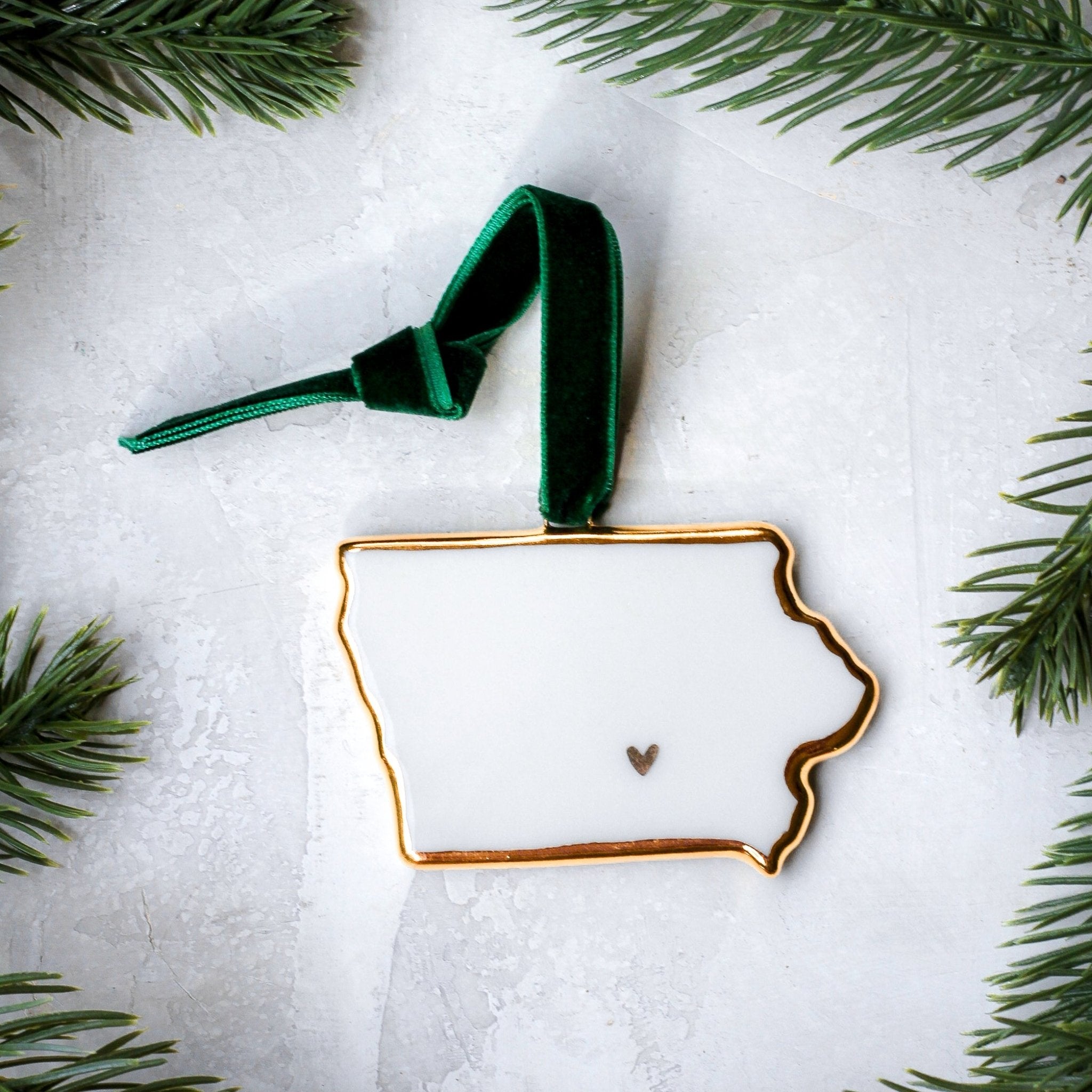USA State Ornament - Apricity Ceramics