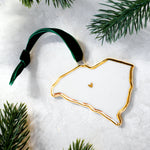 USA State Ornament - Apricity Ceramics