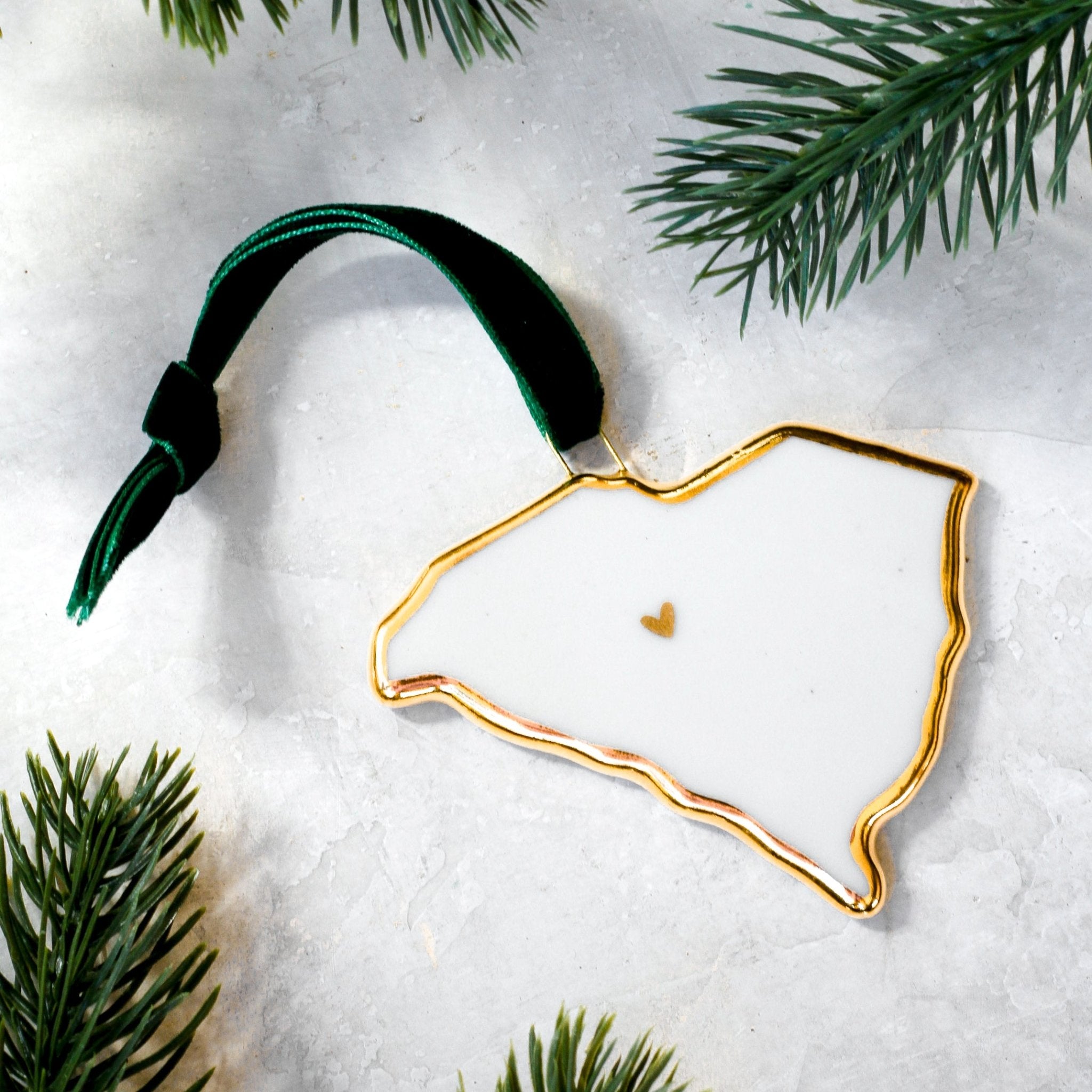 USA State Ornament - Apricity Ceramics