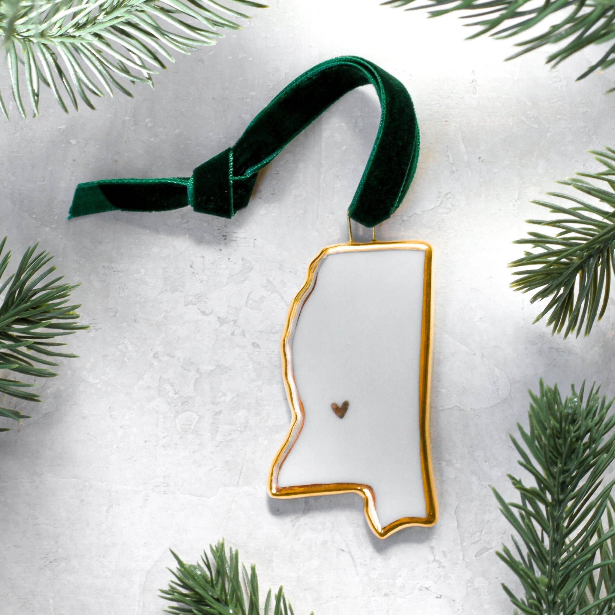 USA State Ornament - Apricity Ceramics
