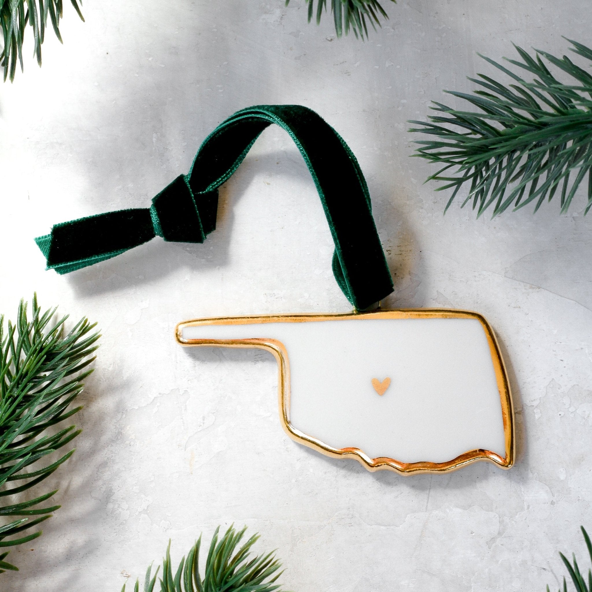 USA State Ornament - Apricity Ceramics