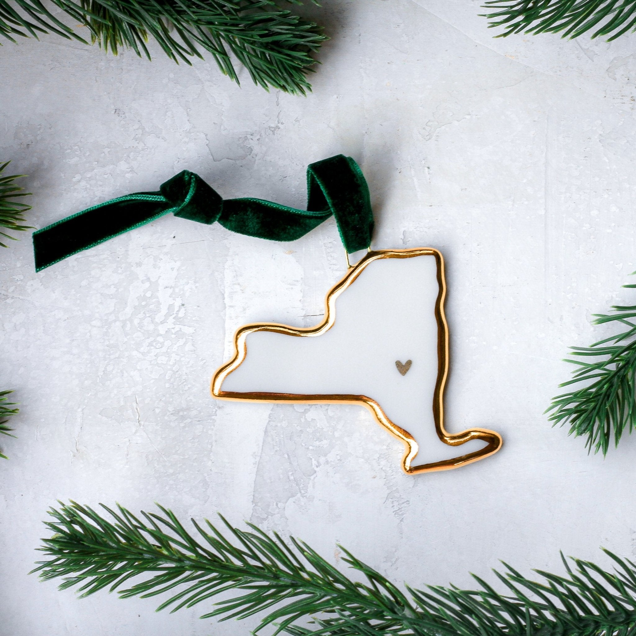 USA State Ornament - Apricity Ceramics