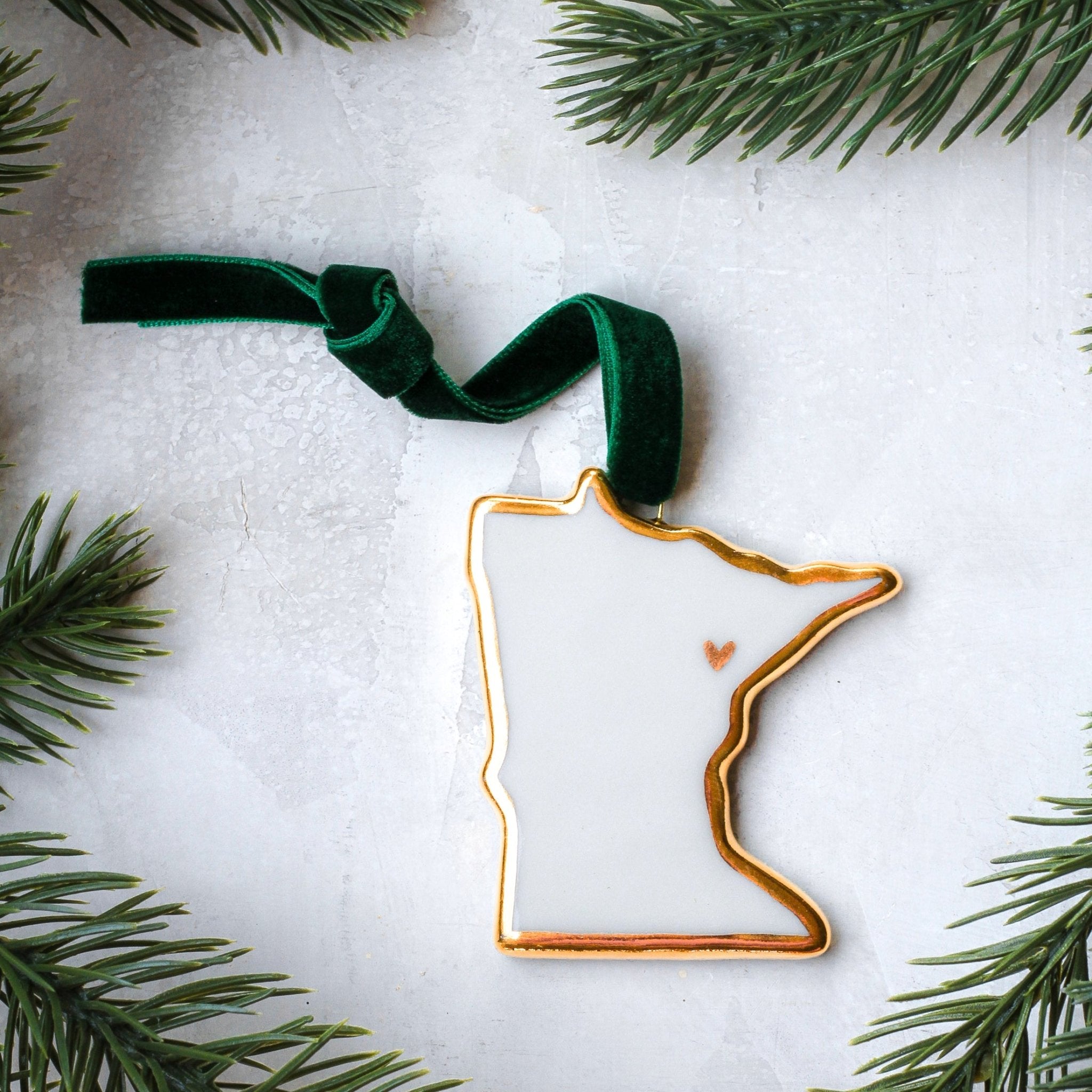 USA State Ornament - Apricity Ceramics